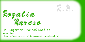 rozalia marcso business card